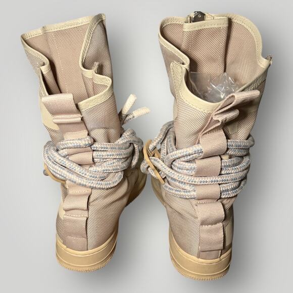 Nike SF Air Force 1 High Special Field Rattan Beige Boot Sneakers 9.5 Rope Laces - Picture 3 of 7
